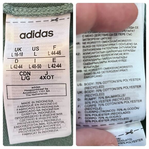 Adidas Essential Comfort Microfleece Lined High Mock Neck Sweatshirt Size Large - Picture 9 of 10